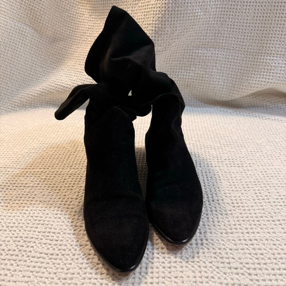 Bertie Black Leather Slouchy Womens Boots Size 38.5 - Picture 2 of 6